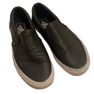 VANS black leather espadrilles. Size 7.5